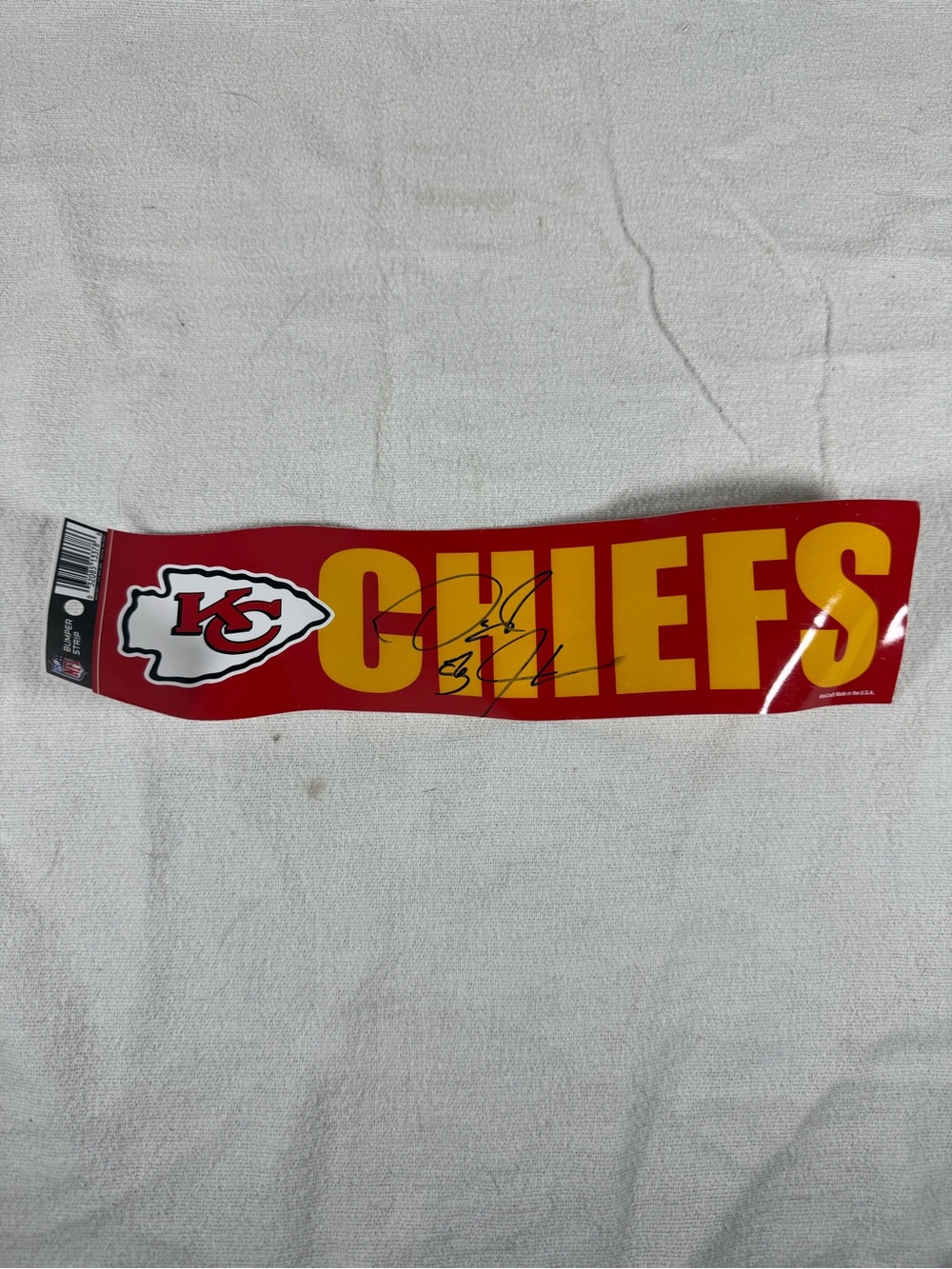 NFL Football Chiefs Derrick Johnson Signed Auto Bumper Strip